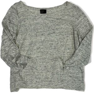 Free Press Ladies Gray Top Scoop Neck (hand pocket front of shirt) Size XL GUC